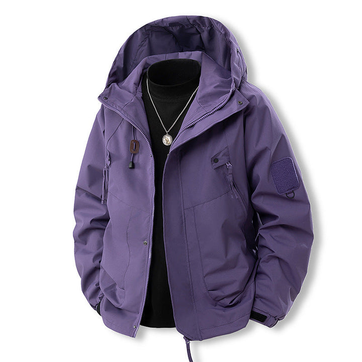 Herren Outdoor- und Freizeitjacke mit verstellbarem Kapuzenkragen und praktischen Taschen Drune