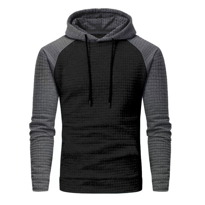 Herren nan gesteppter Kapuzenpullover mit Raglanärmeln und Waffelstruktur Drune