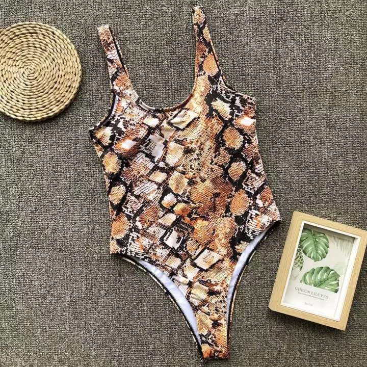 Damen Eleganter Einteiler im Schlangenmotiv Drune