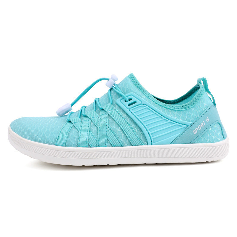 Unisex nan flacher Stadt-Sneaker mit Schnellzugverschluss, elastischem Strickoberteil und stoßabsorbierender Leichtsohle Drune