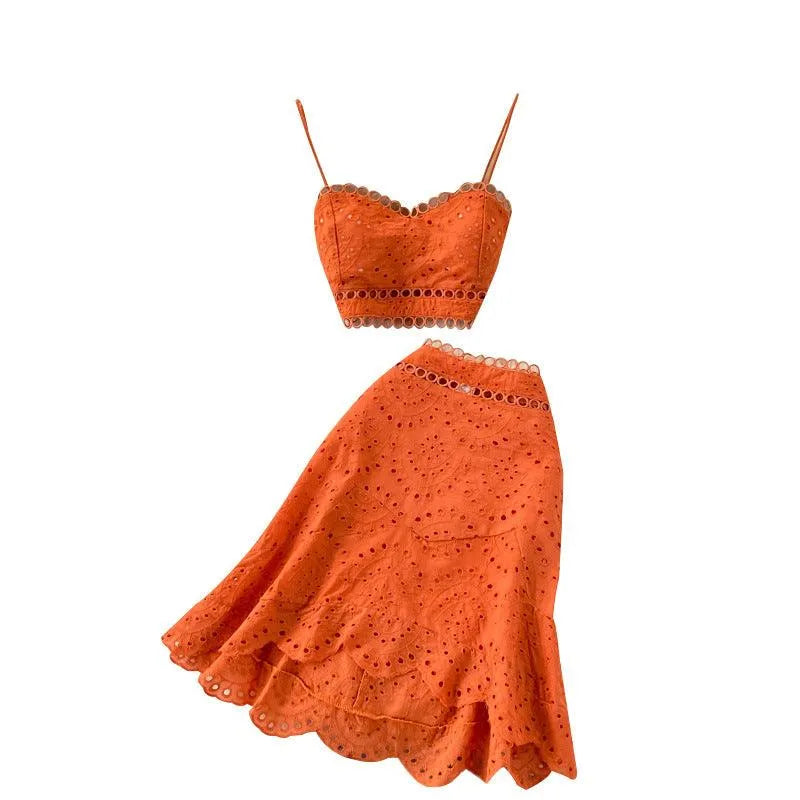 Drune | Top and skirt with ruffles