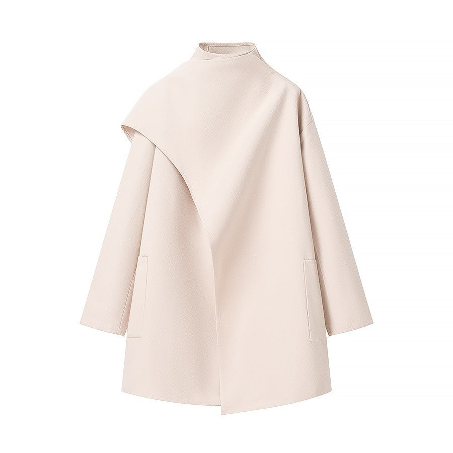 Drune | Stehkragen Cape-Stil Mantel