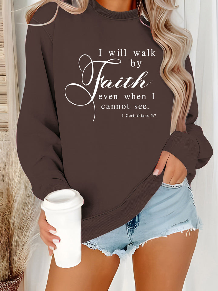 Damen Sweatshirt mit inspirierendem Schriftzug und weichem Material Drune