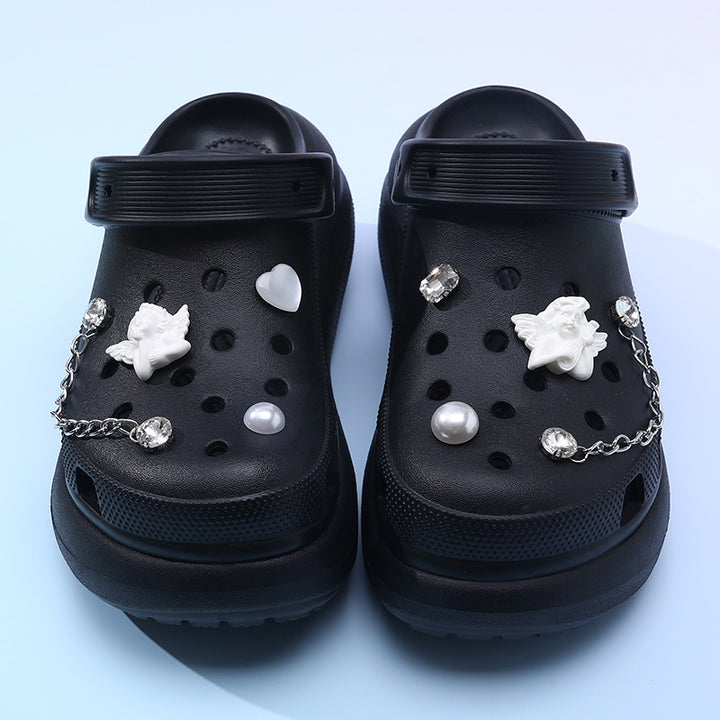 Femme Dekorative Freizeit Clogs Drune
