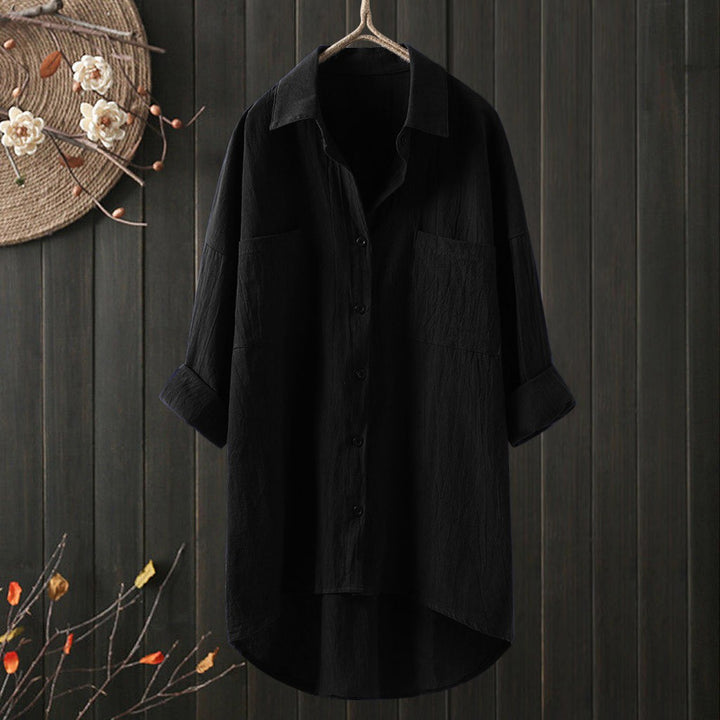 Damen Relaxed Fit Button-Up Shirt Drune