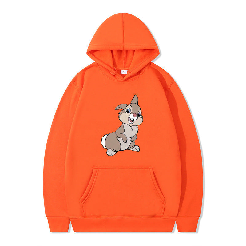 Damen Kapuzenpullover mit niedlichem Hasen-Design und bequemen Kängurutaschen Drune