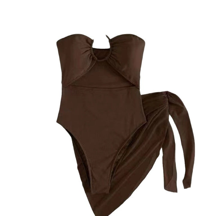 Damen Cut-Out Badeanzug mit Chic-Rock-Design und elegantem Knotendetail Drune
