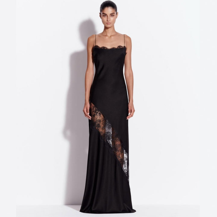 Damen Elegantes Abendkleid mit raffiniertem Spitzenbesatz Drune