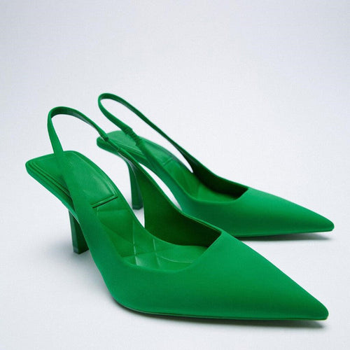 Damen Sling-Pumps mit elegantem V-Ausschnitt und komfortablem Blockabsatz Drune