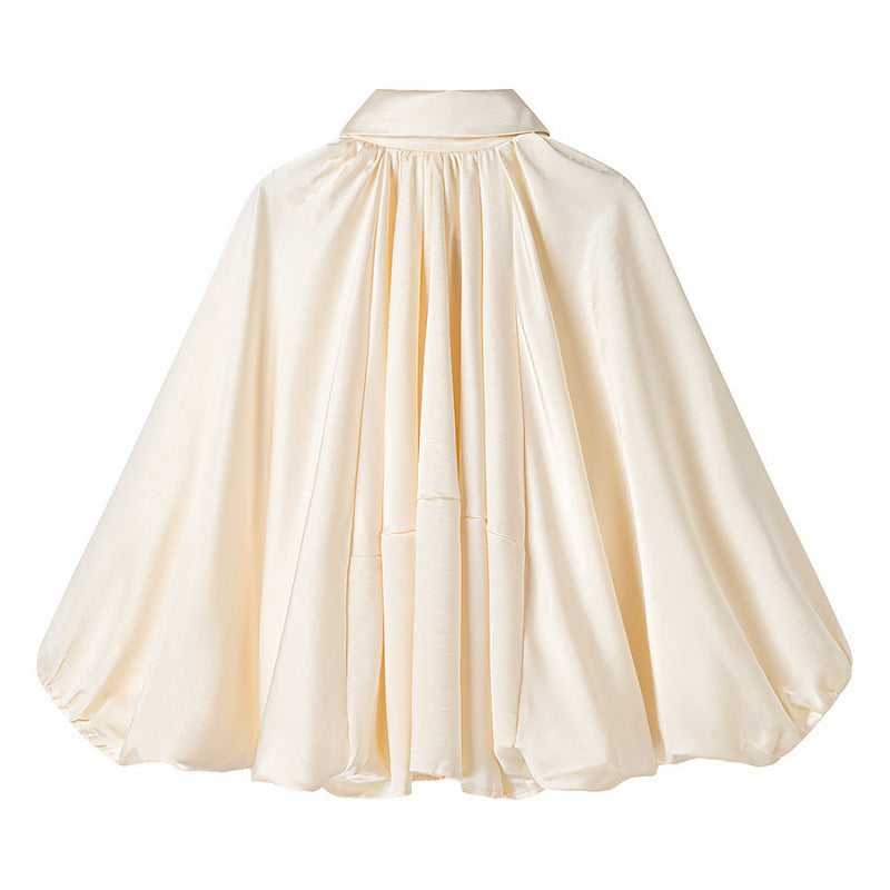 Damen fließende Bluse mit Anlassgarnitur Drune