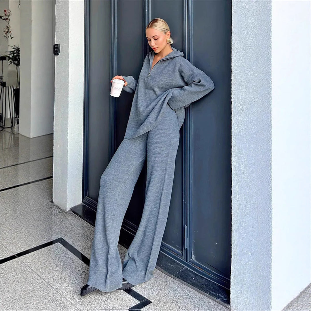 Damen lässiger Hoodie mit weitem Hosen Drune