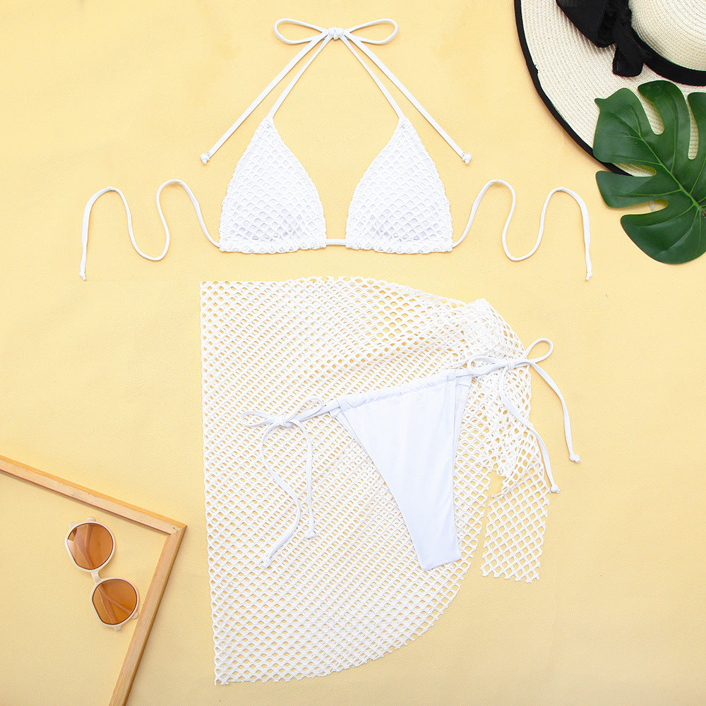 Damen Bikini-Set mit innovativem Netzdesign und trendigem Wickelrock Drune