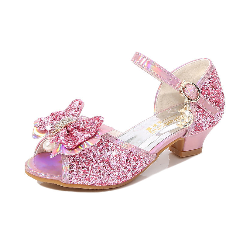 Mädchen Glitzernde Ballerinas mit Schleifenakzent Drune