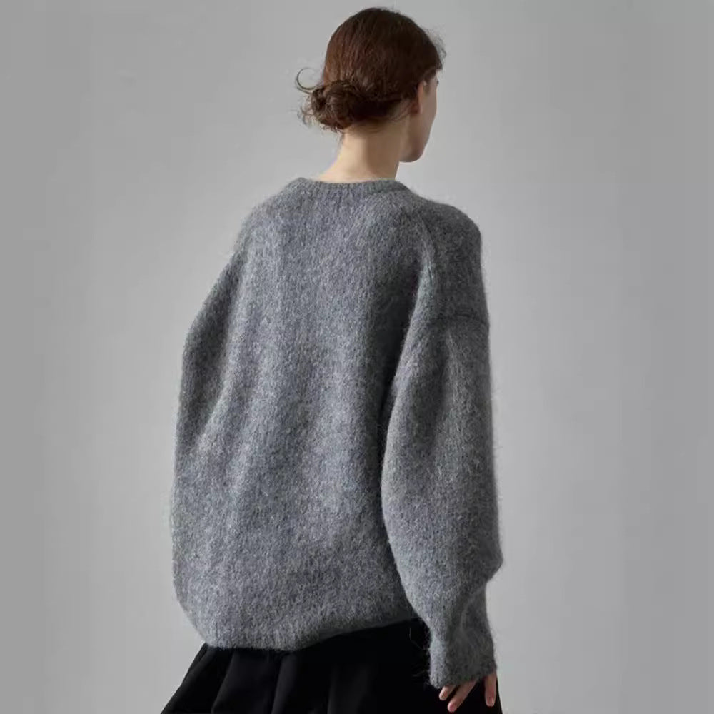 Damen Kuscheliger Oversize-Pullover mit weichem Material Drune