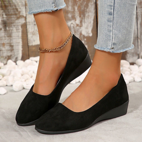 Damen Bequeme Slipper mit weichem PU-leder-Obermaterial und rutschfester Sohle Drune