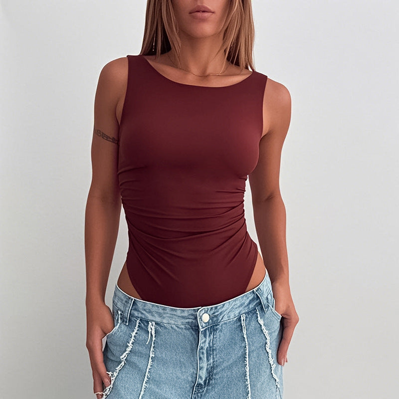 Damen Bodysuit mit elegantem Rüschendetail Drune