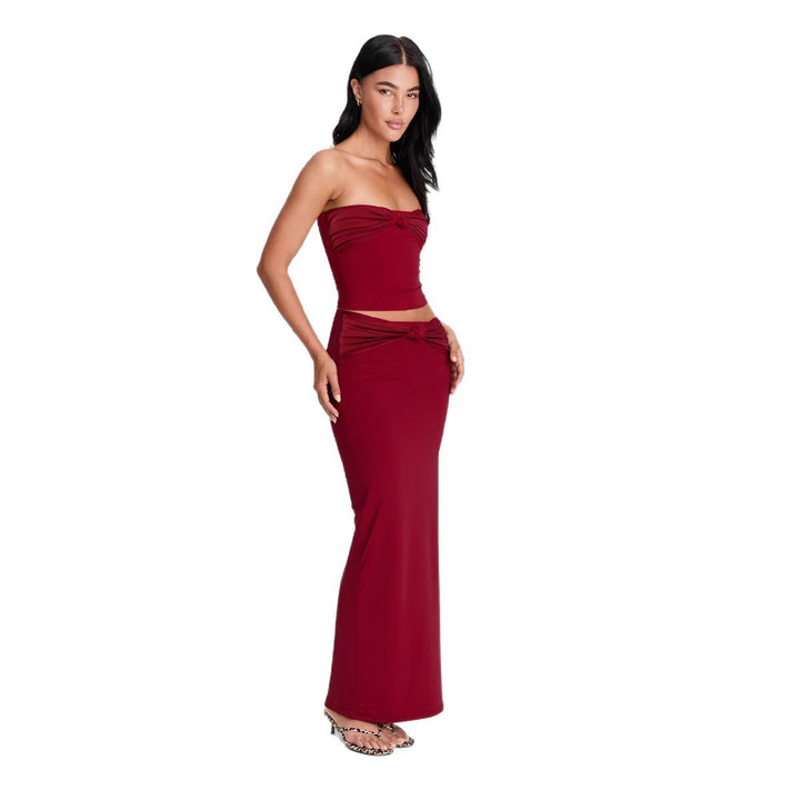Damen Crop Top und Rock Set Drune