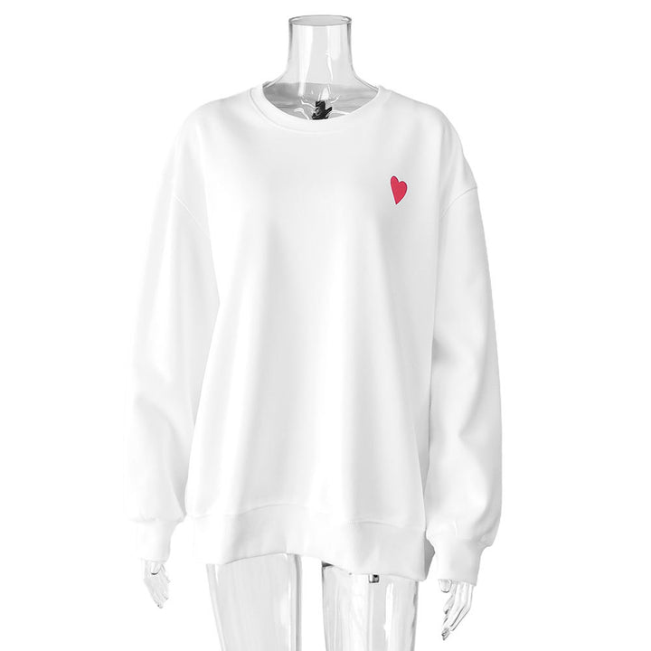 Damen Sweatshirt mit Herz-Detail Drune