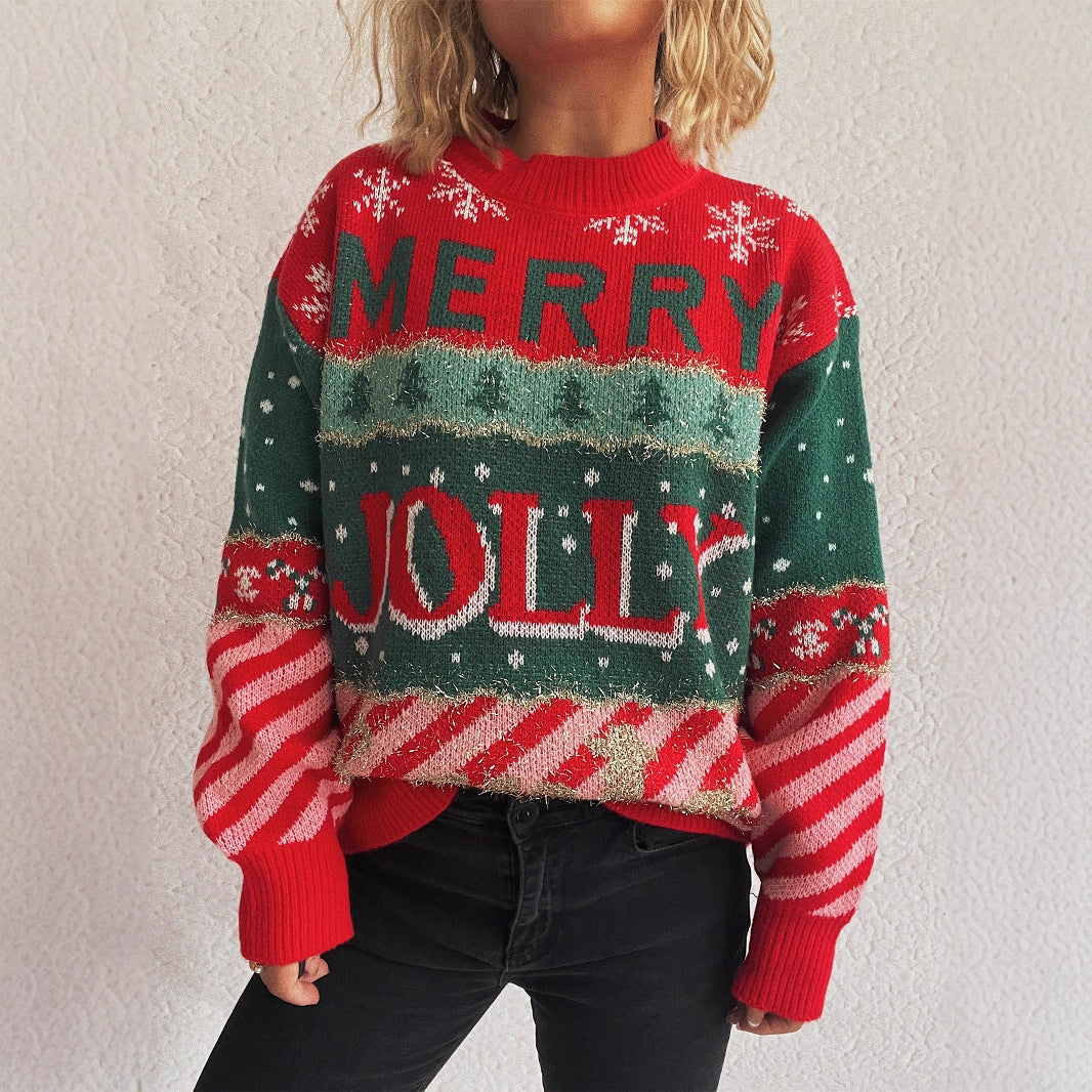 Damen Weihnachts-Pullover mit unverwechselbarem Motiv und gemütlichem Schnitt Drune