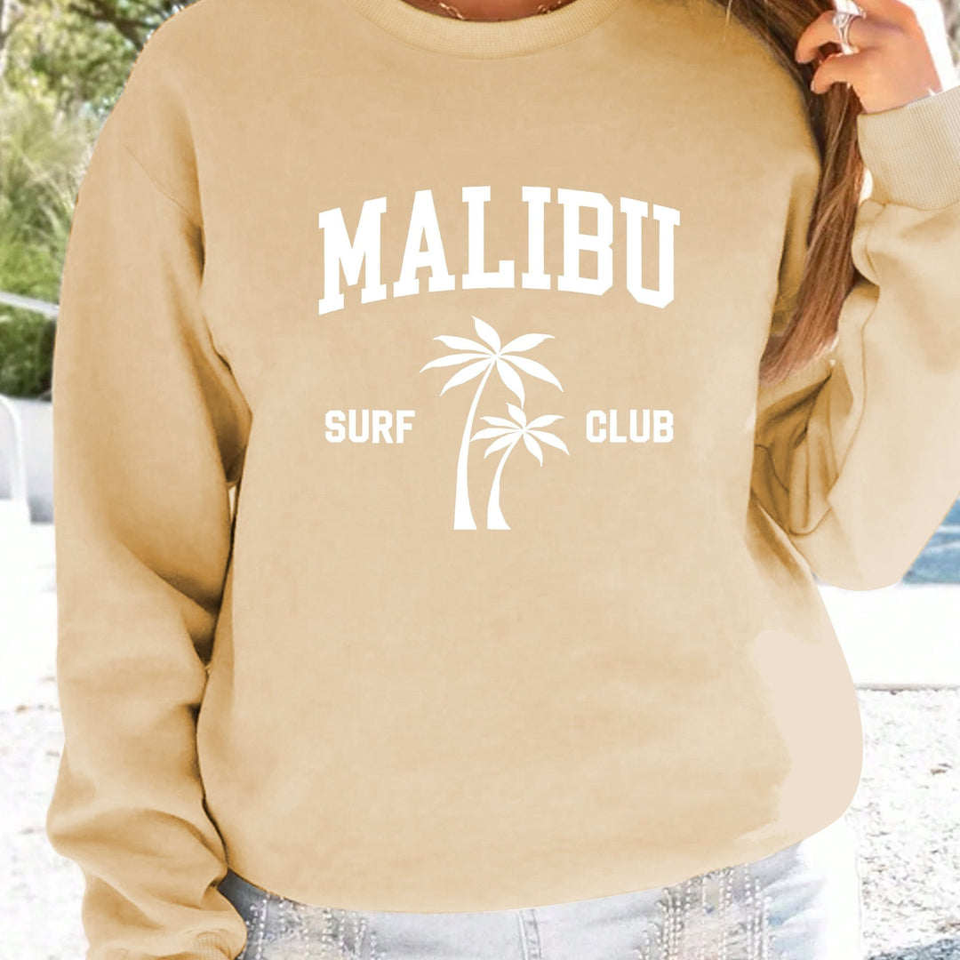Damen Sweatshirt mit lässigem Surf-Club-Aufdruck Drune