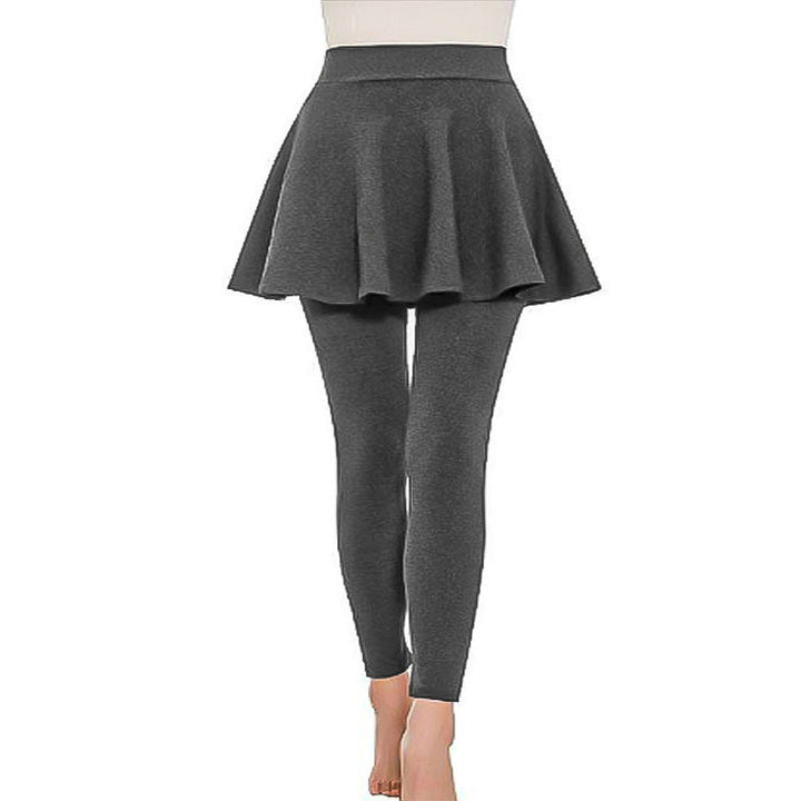 Damen Leggings mit rockähnlicher Einlage und hohem Bund Drune