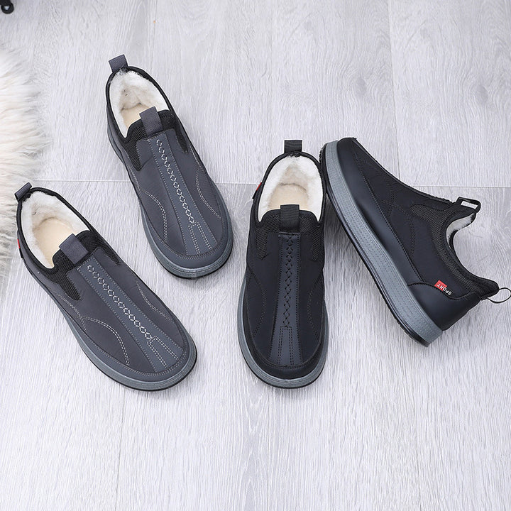 Damen Komfortable und warme Slip-On Freizeitschuhe mit Innenfutter Drune