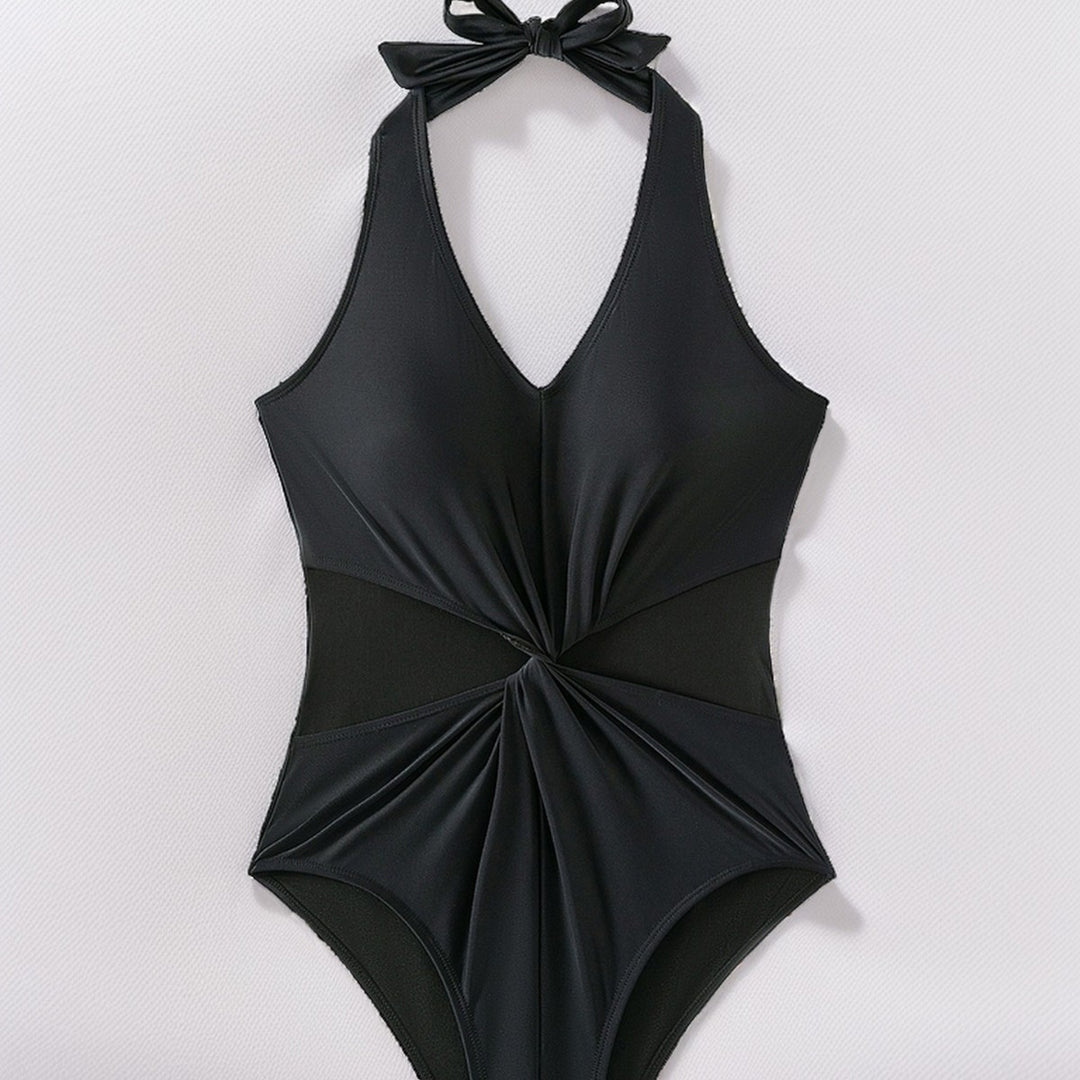 Damen Sportlicher Monokini mit transparenten Einsätzen Drune