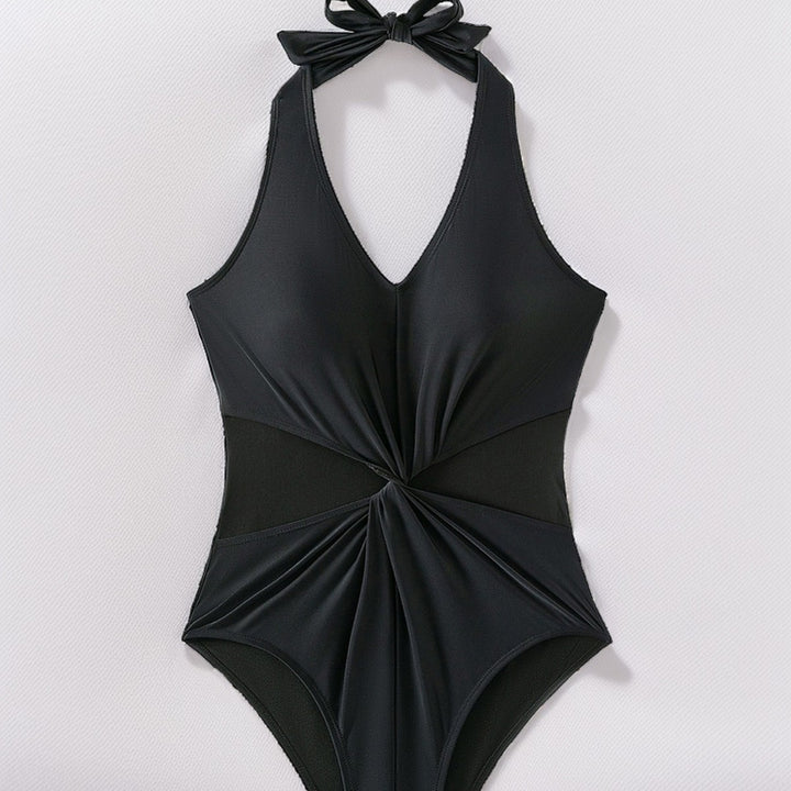Damen Sportlicher Monokini mit transparenten Einsätzen Drune
