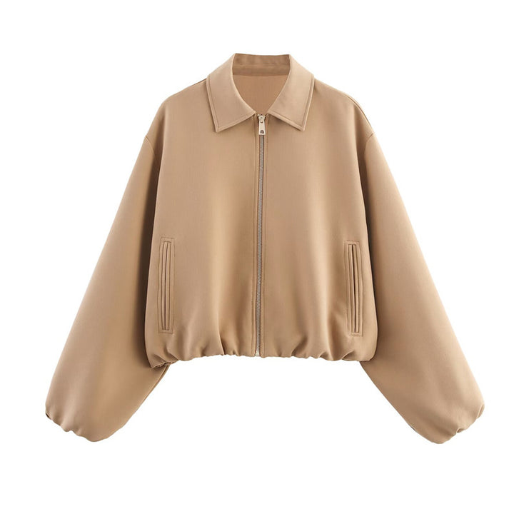 Damen Sportliche Windjacke mit hohem Kragen und praktischen Taschen Drune