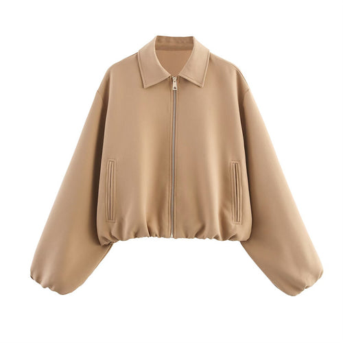 Damen Sportliche Windjacke mit hohem Kragen und praktischen Taschen Drune