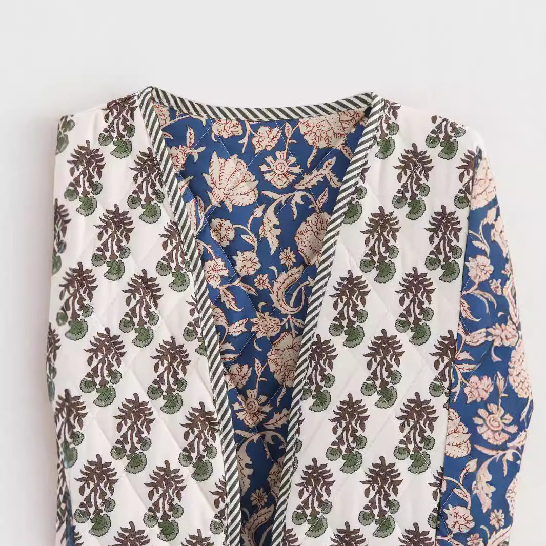 Damen Patchwork-Überwurfjacke Drune
