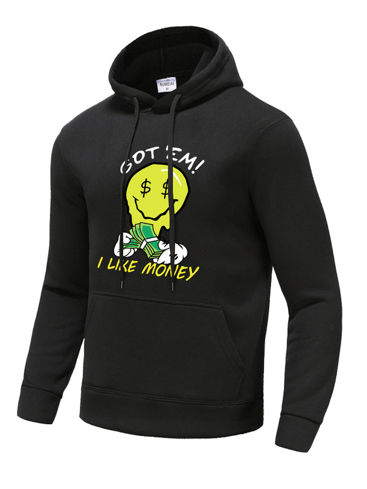 Herren Kapuzenpullover mit kreativem Grafikdesign Drune