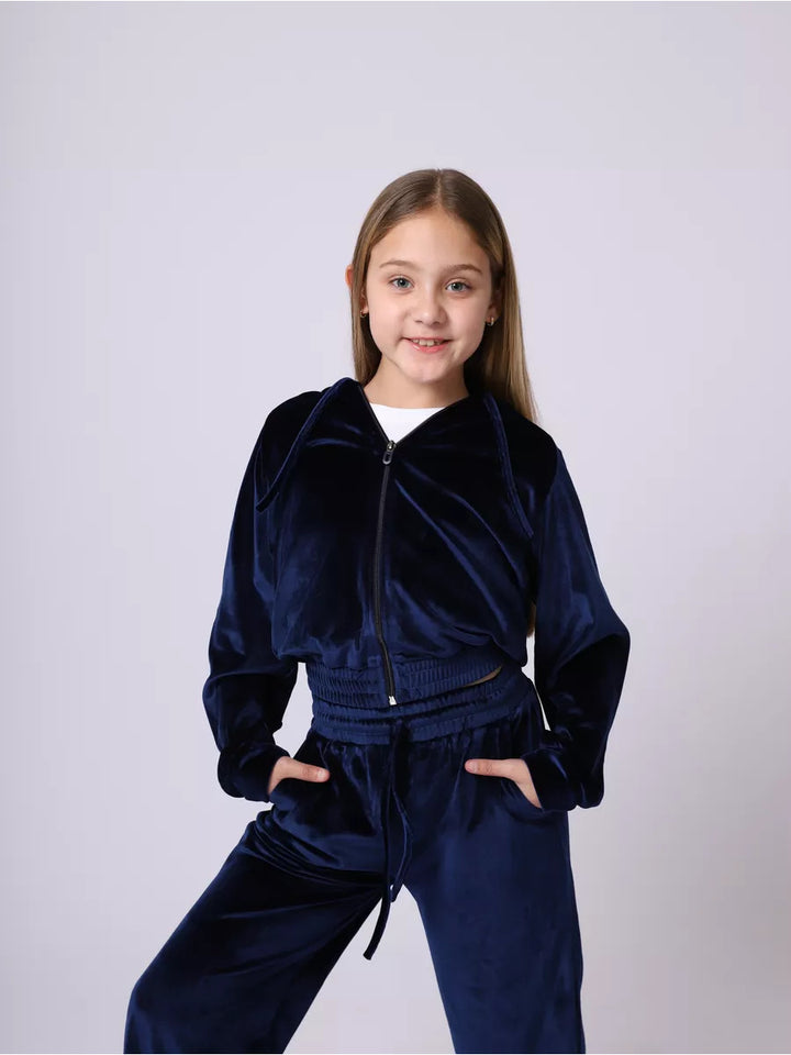 Damen Sportliches Fleece-Trainingsjacken-Set Drune