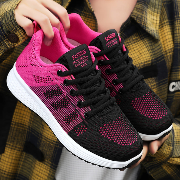 Damen nan atmungsaktiver Strick-Sneaker mit elastischem Sockenfit und dämpfender Komfortsohle Drune
