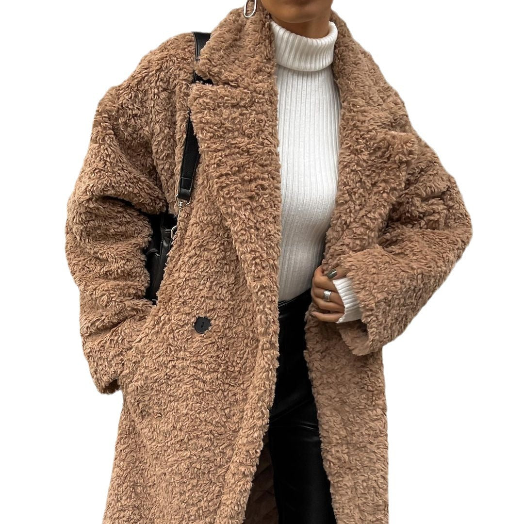 Damen Fleece Mantel Drune