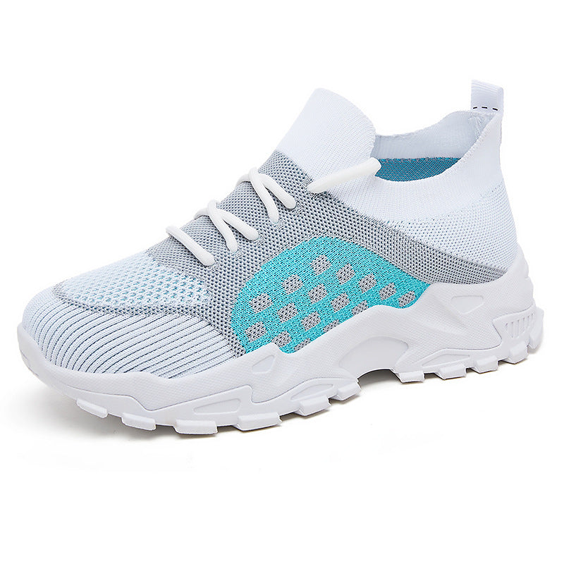 Damen nan leichter Strick-Chunky-Sneaker mit sockenähnlichem Schaft, gepolsterter Fersenstütze und griffiger Trail-Laufsohle Drune