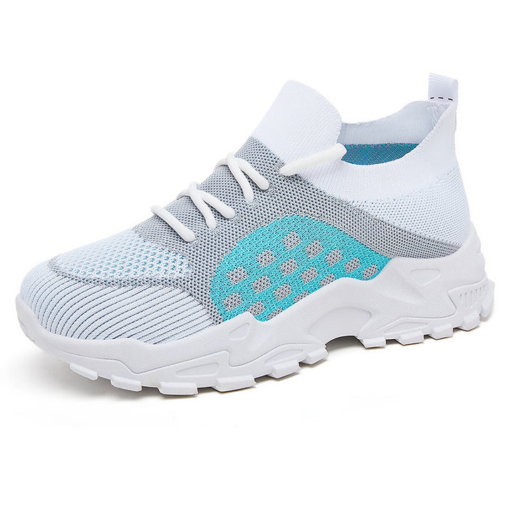 Damen nan leichter Strick-Chunky-Sneaker mit sockenähnlichem Schaft, gepolsterter Fersenstütze und griffiger Trail-Laufsohle Drune