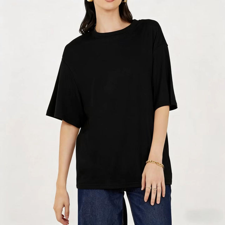 Damen Übergröße Shirt mit lässigem Schnitt und kurzarm Drune