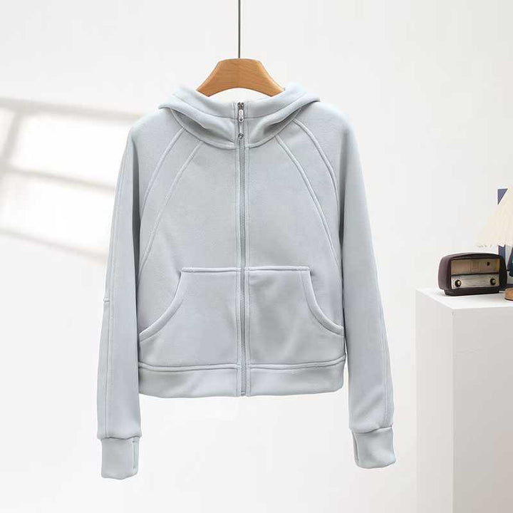 Damen Sportlicher Zip-Hoodie mit kuscheligem Innenfutter Drune