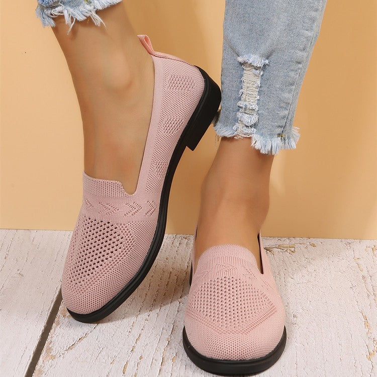 Damen luftige Slip-On Sneakers mit atmungsaktivem Netzmaterial Drune
