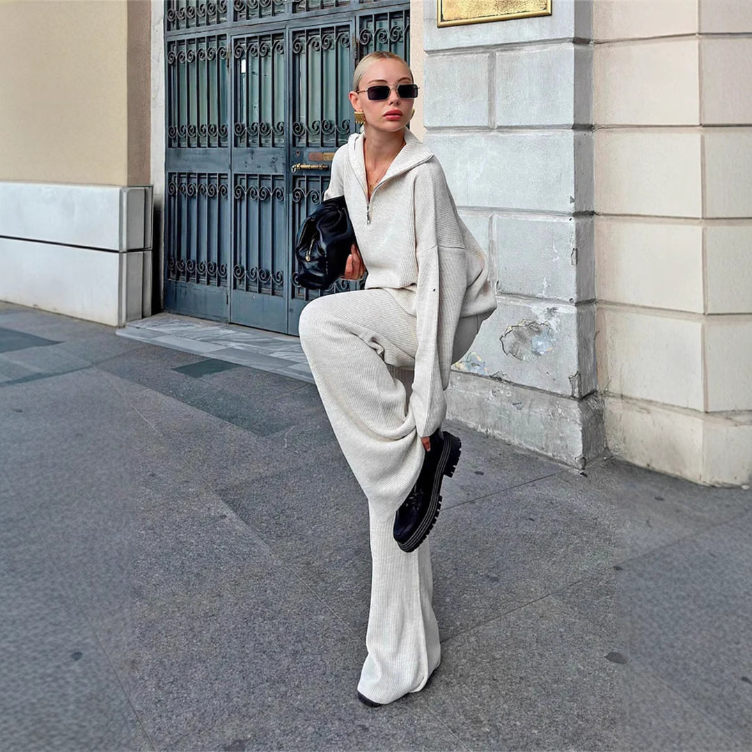 Damen lässiger Hoodie mit weitem Hosen Drune