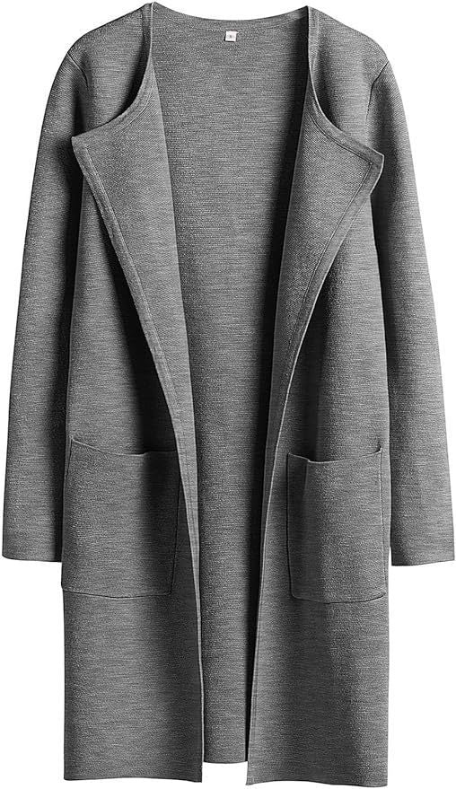 Damen Strickmantel mit lässigem Schnitt und praktischen Taschen Drune