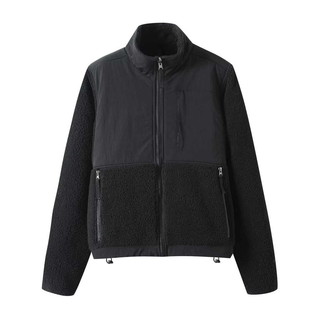 Damen Fleecejacke mit hohem Kragen Drune