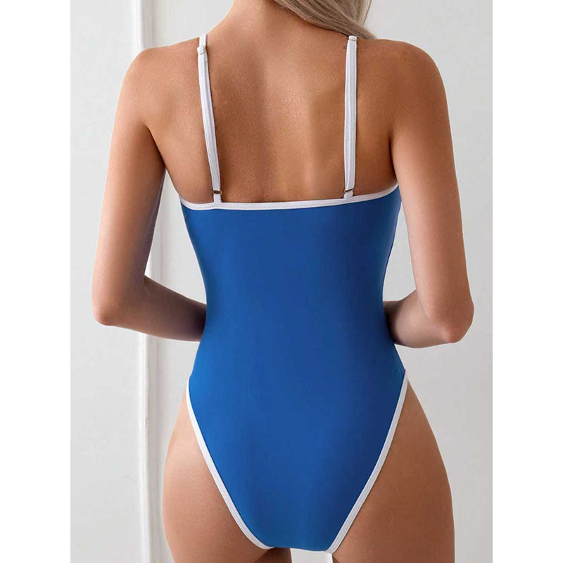 Damen Hochgeschnittener Badeanzug mit minimalistischem Schnitt und verstellbaren Trägern Drune
