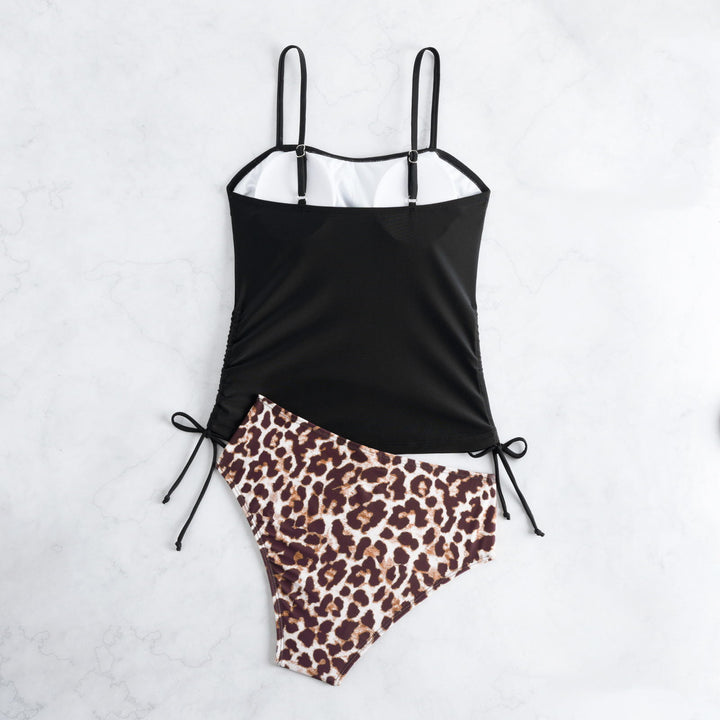 Damen Badeanzug mit modischem Raffungselement und lebhaftem Animal-Print Drune
