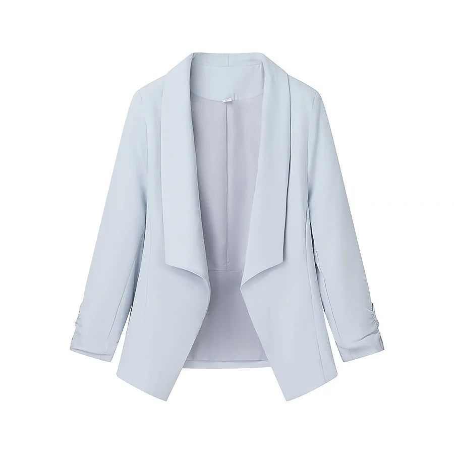 Damen elegante Blazerjacke mit lässigem Schnitt und modischem Revers Drune
