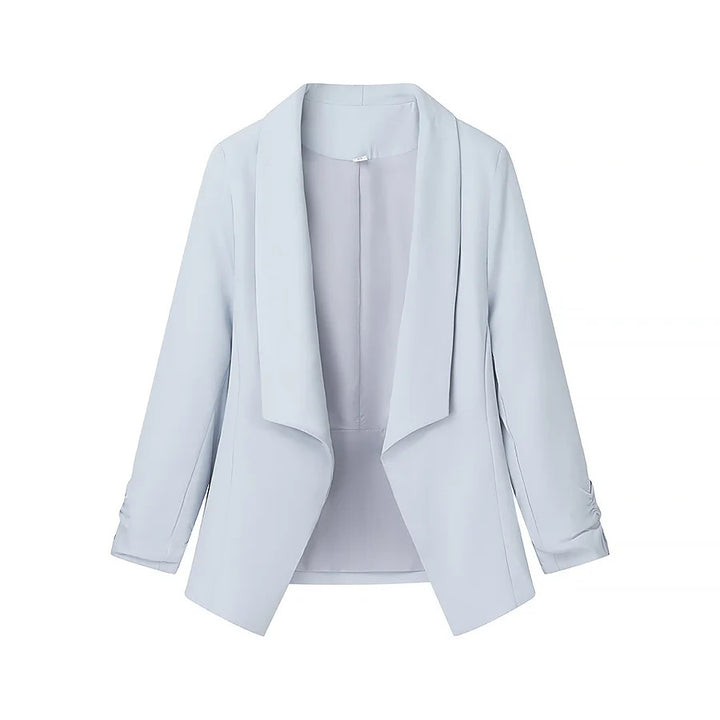 Damen elegante Blazerjacke mit lässigem Schnitt und modischem Revers Drune