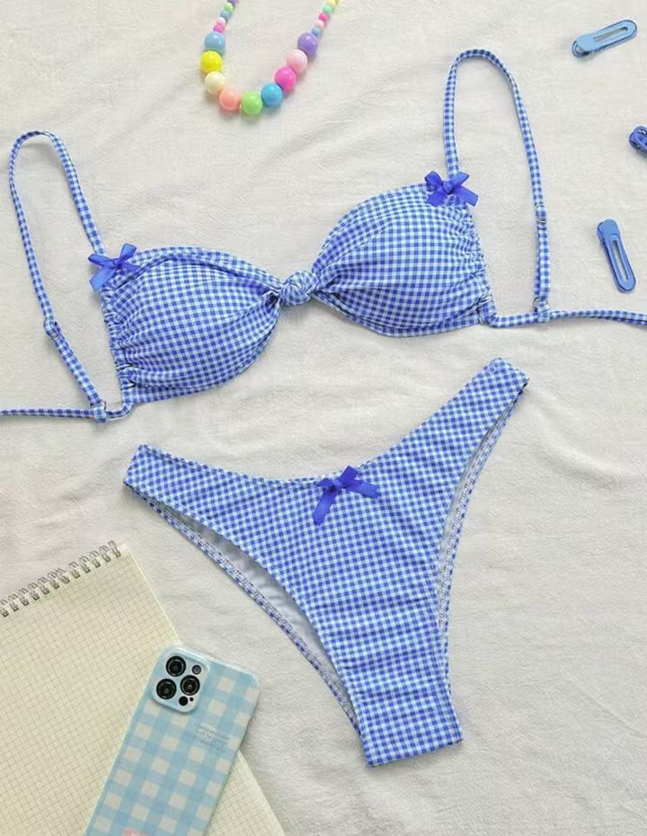 Damen Bikini-Set mit Rüschendetails und verstellbaren Trägern Drune
