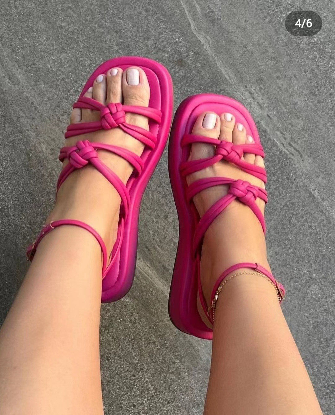Damen Sandalen mit innovativem Knoten-Design und rutschfester Sohle Drune