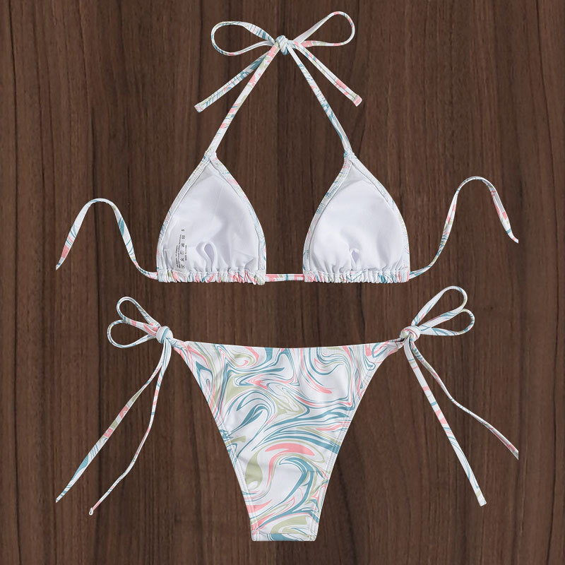 Damen Triangel-Bikini mit verspieltem Bindeband Drune